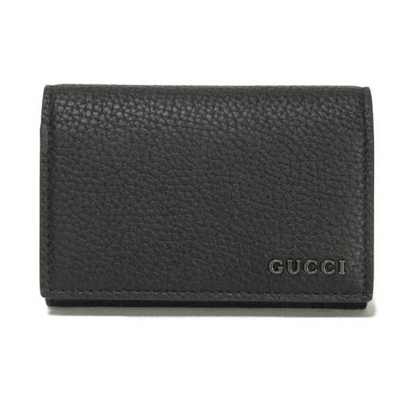 Gucci Card Case with Logo Flap and Holder Two-Tone Design Blue Interior ...